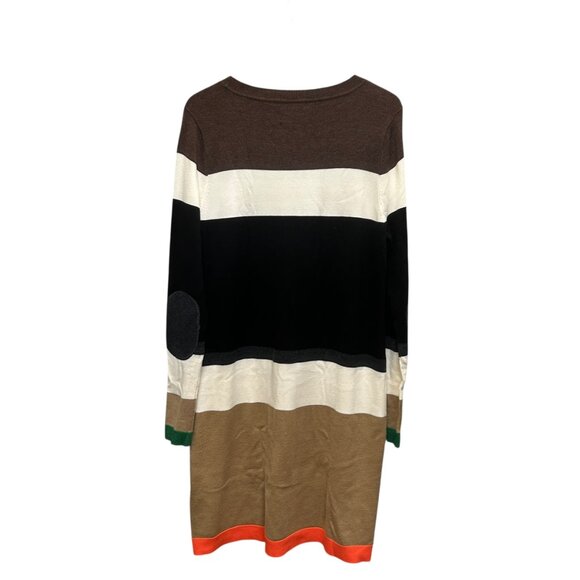 Laura Striped Sweater Dress Brown Black Size XL - Picture 5 of 7